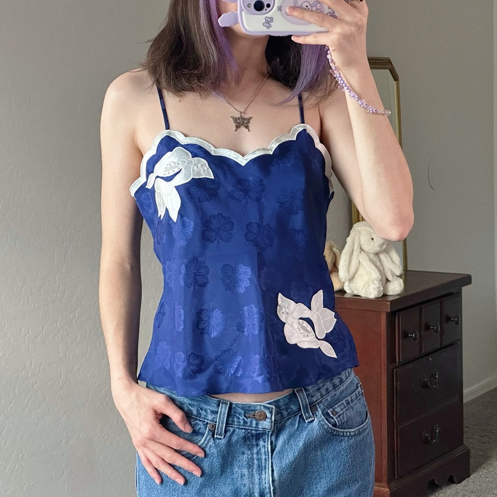 Satin Floral Cami Victoria’s Secret Gold Label